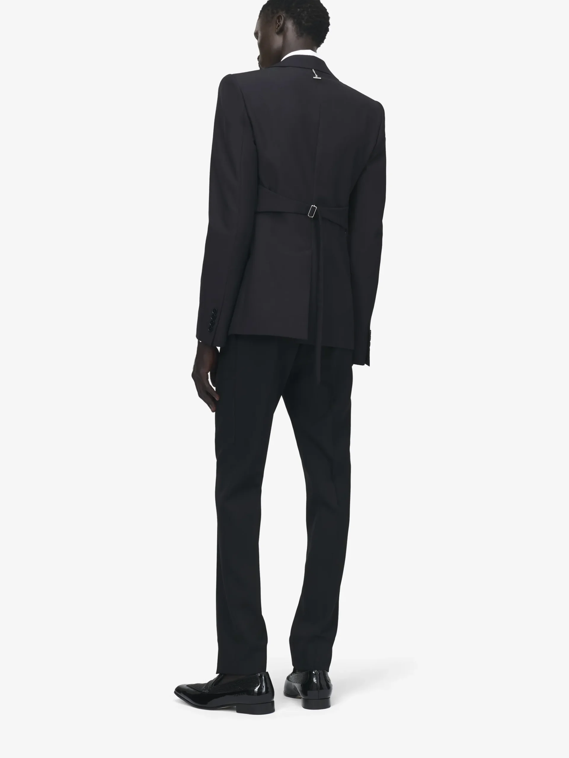 Men's Trompe-l'œil Single-breasted Jacket in Black