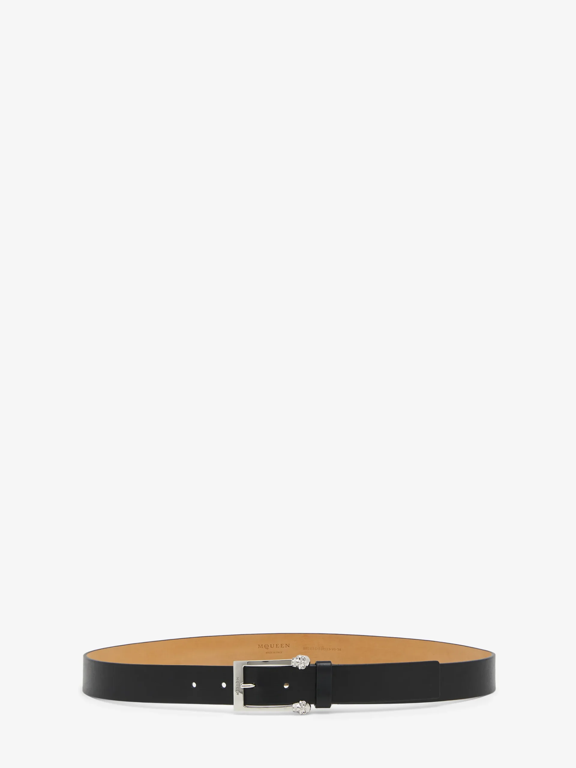 Men's Twin Skull Belt in Black