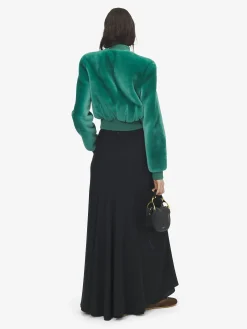 Women's Asymmetric Waist Maxi Skirt in Black