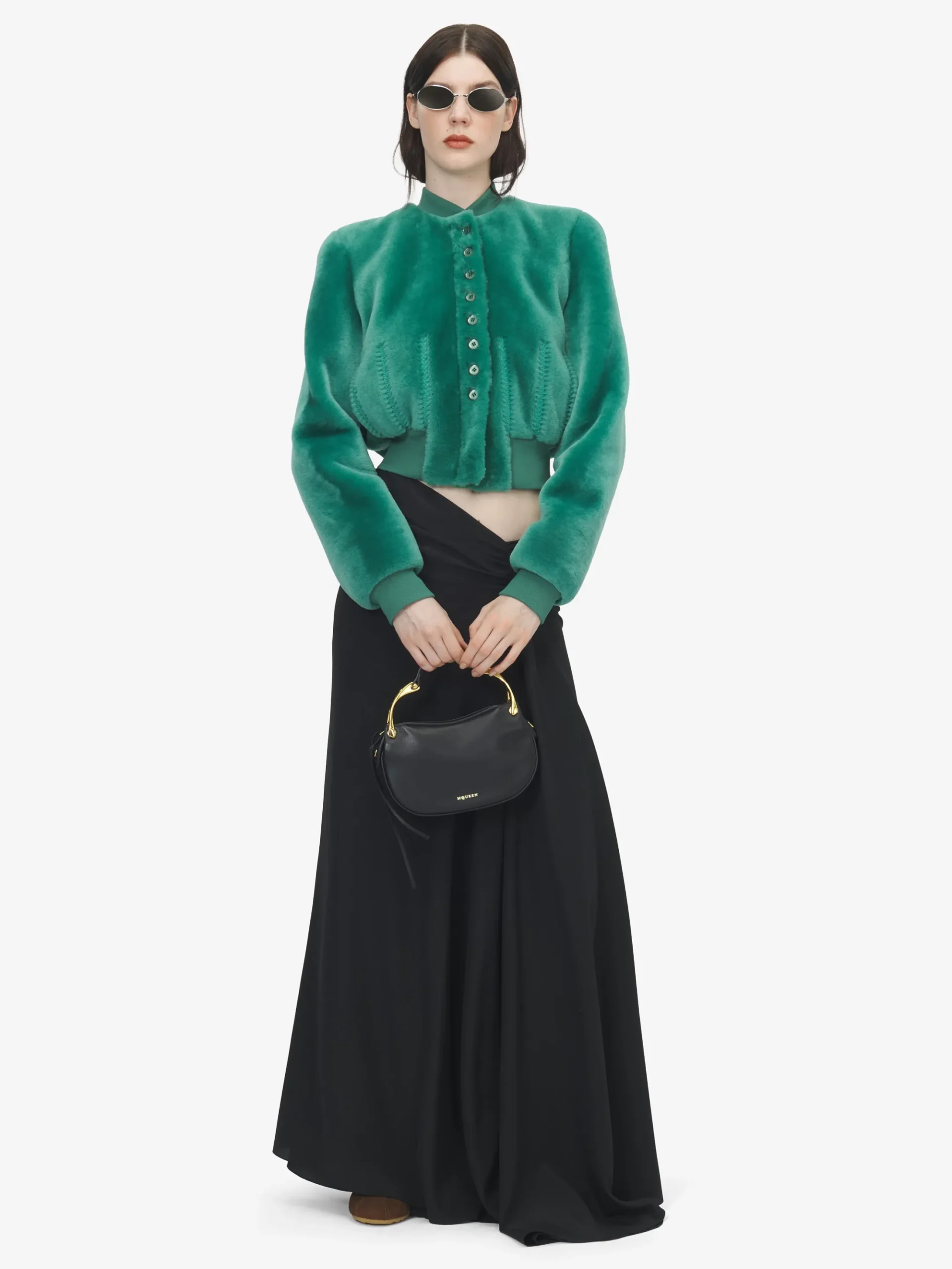 Women's Asymmetric Waist Maxi Skirt in Black