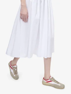Women's Boxe Sneaker in White/Red