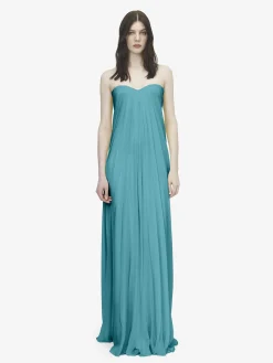 Women's Bustier Evening Dress in Blue