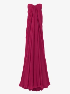 Women's Bustier Evening Dress in Pink