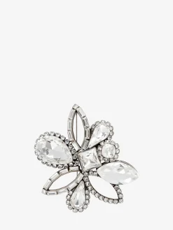 Women's Chandelier Brooch in Antique Silver-finish