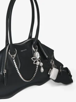 Women's Chandelier Chain Charm in Antique Silver
