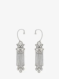 Women's Chandelier Earrings in Antique Silver-finish