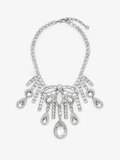 Women's Chandelier Necklace in Antique Silver-finish
