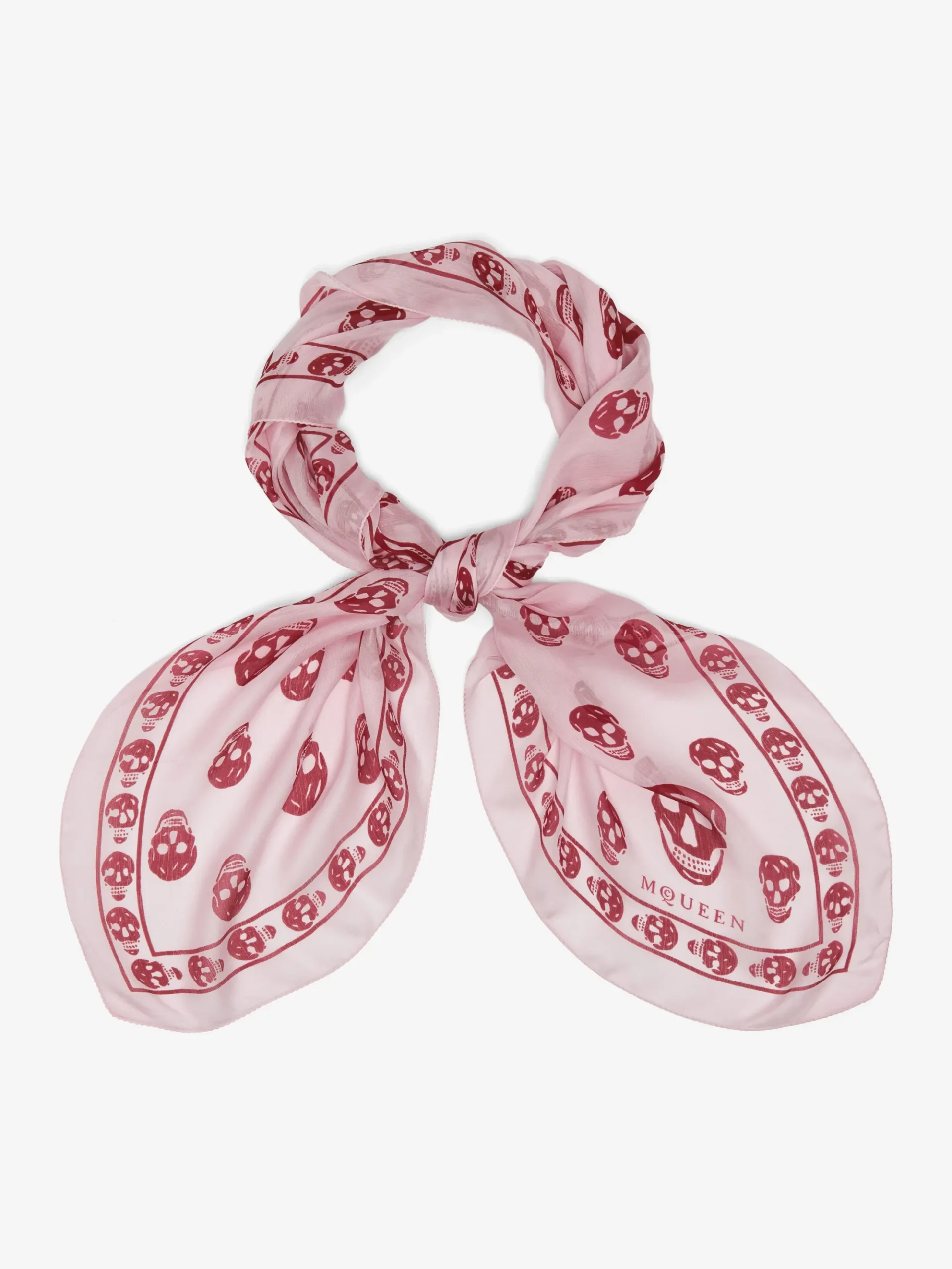 Women's Classic Skull Foulard in Pink