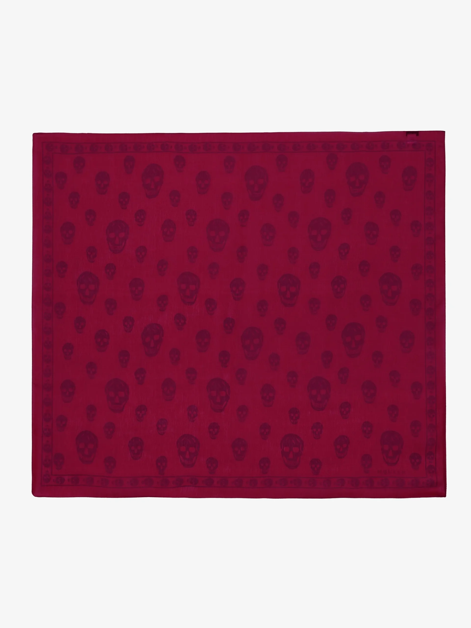 Women's Classic Skull Foulard in Crimson/Bordeaux