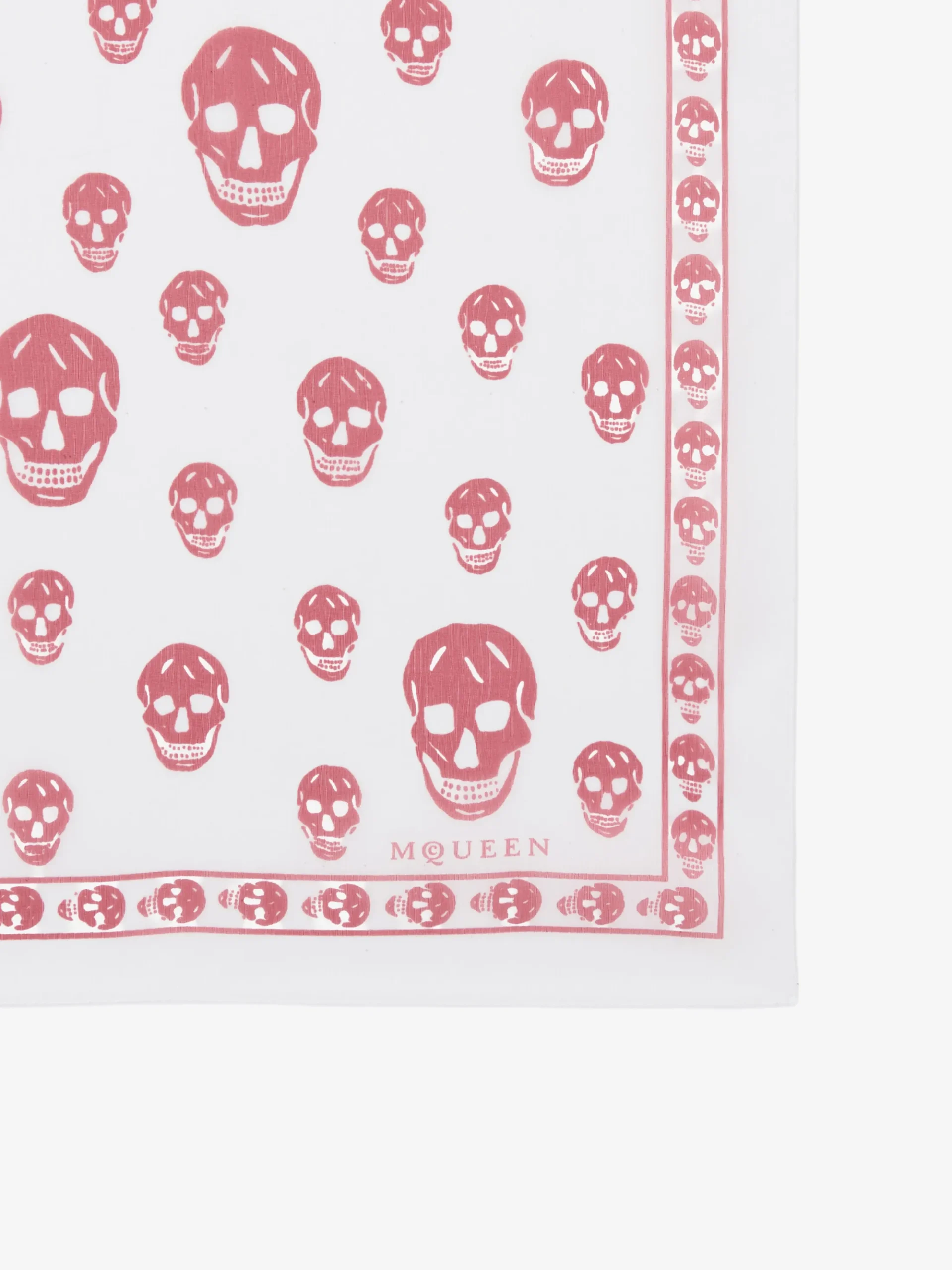 Women's Classic Skull Scarf in Ivory/Blush