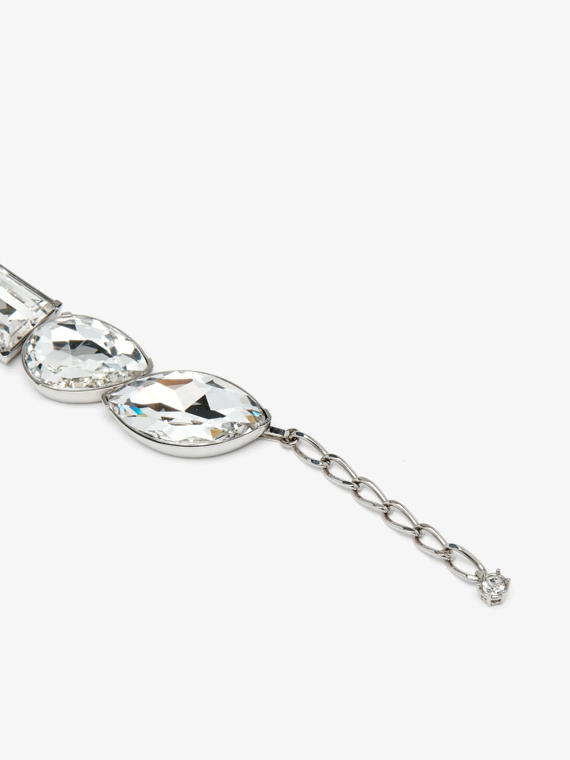 Women's Cocktail Choker in Silver-finish/Clear