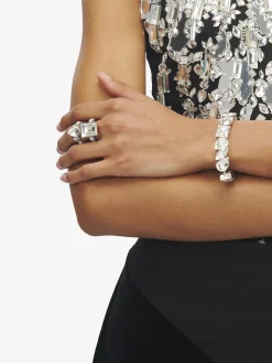 Women's Cocktail Ring in Silver-finish