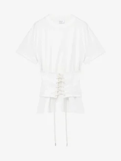 Women's Corset T-shirt in Ivory