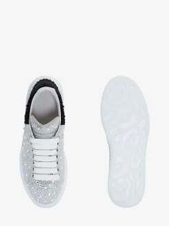 Women's Crystal-embellished Oversized Sneaker in White/Crystal