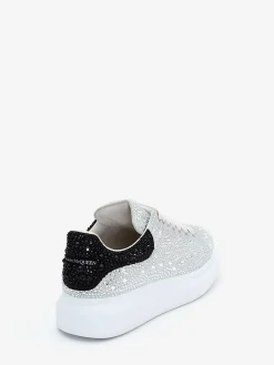 Women's Crystal-embellished Oversized Sneaker in White/Crystal