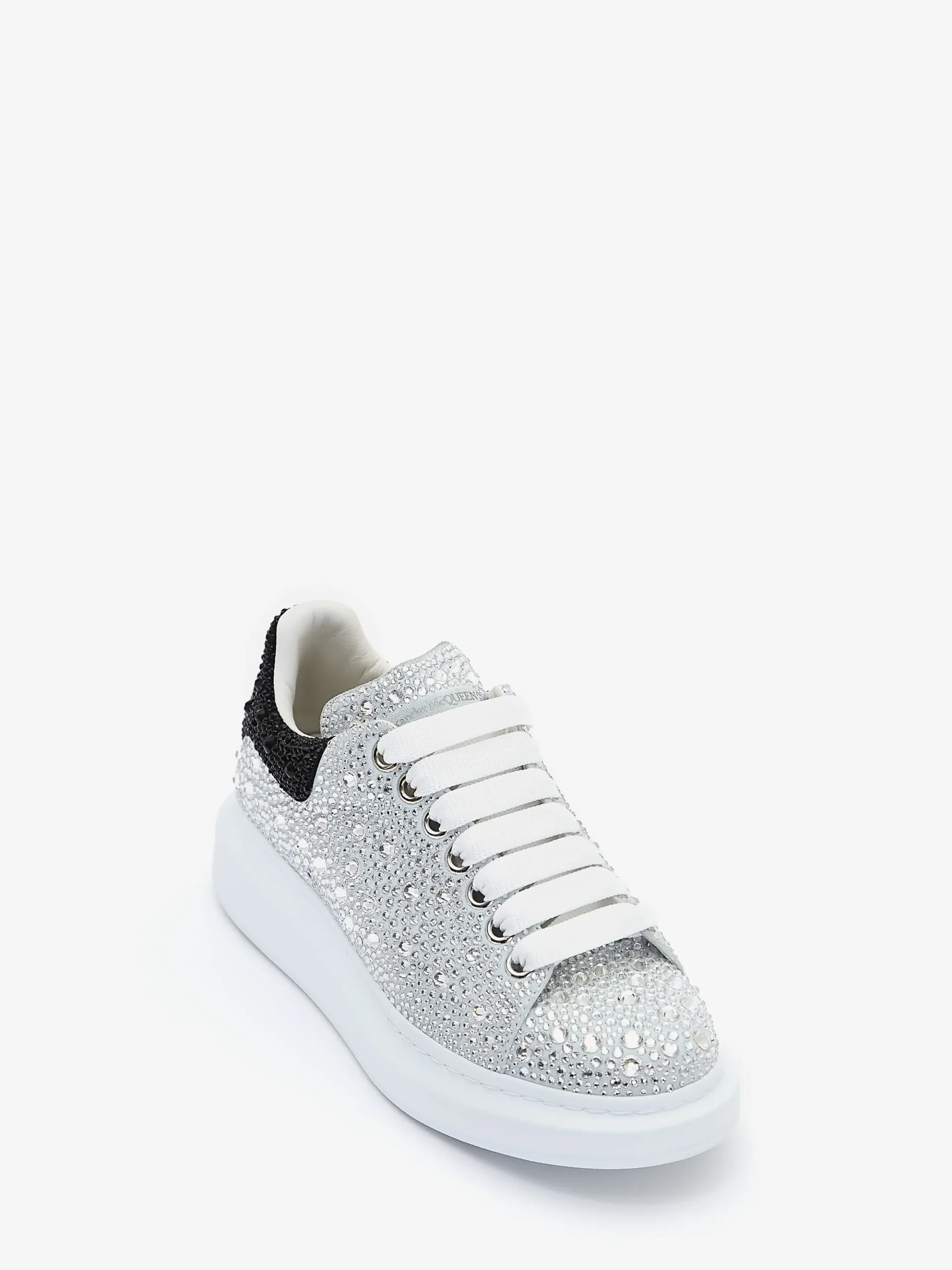 Women's Crystal-embellished Oversized Sneaker in White/Crystal
