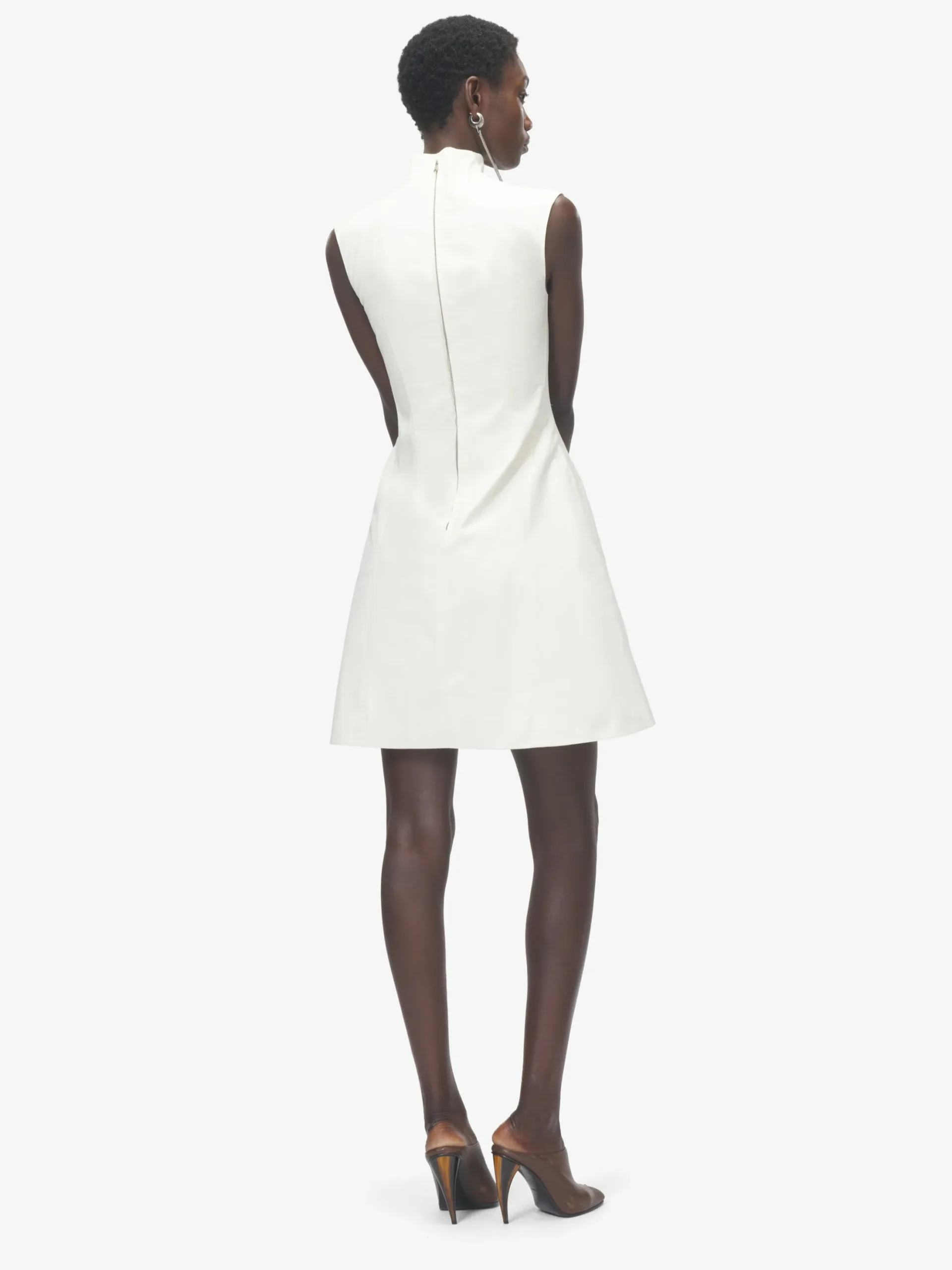 Women's Cut-Out Corset Mini Dress in Ivory