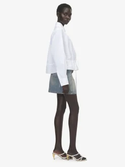 Women's Drawstring Shirt in Optical White