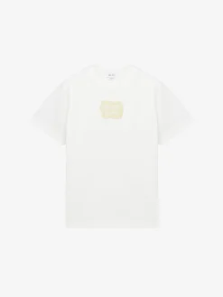 Women's Embroidered Logo Patch T-shirt in Ivory