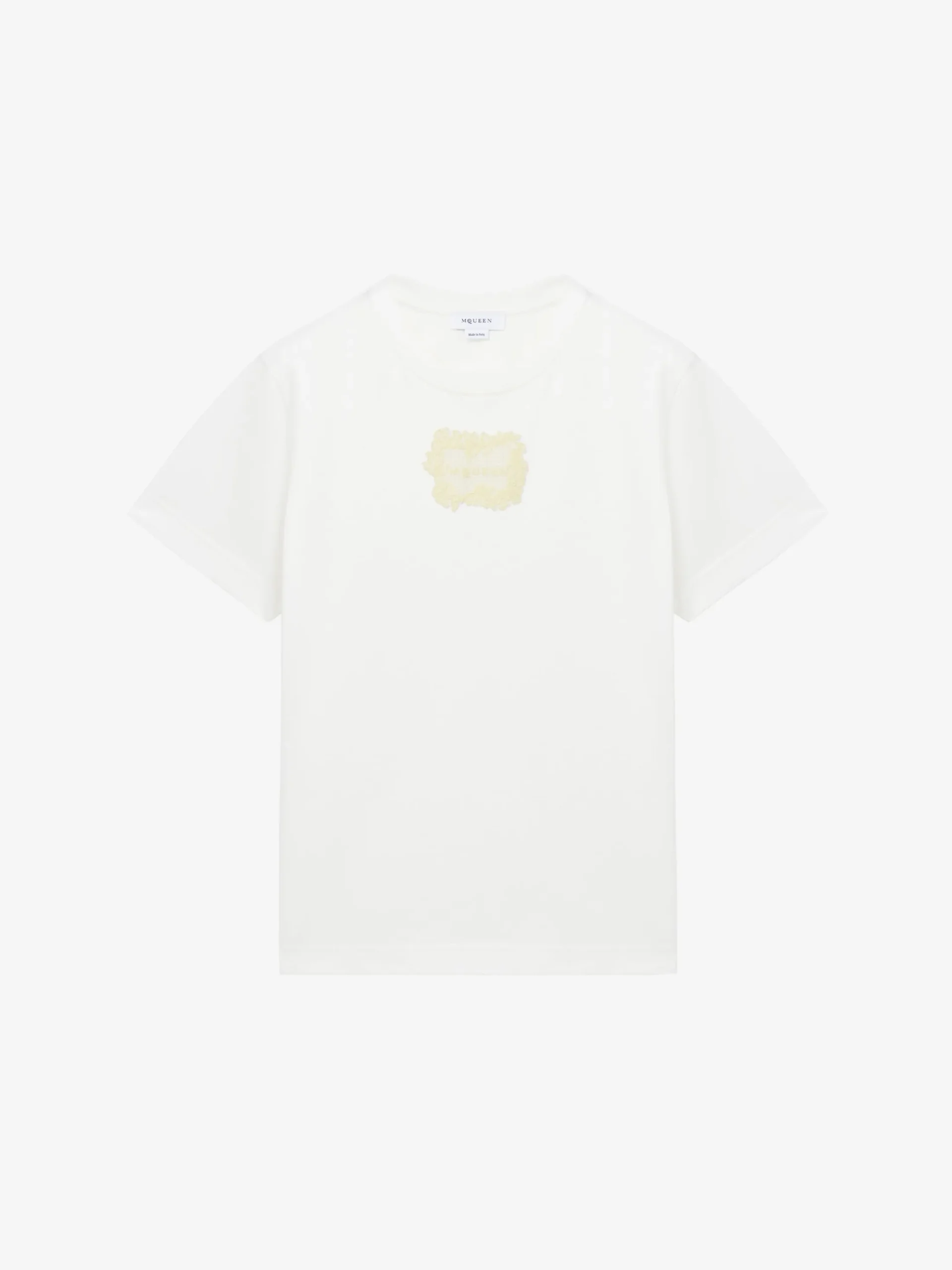 Women's Embroidered Logo Patch T-shirt in Ivory