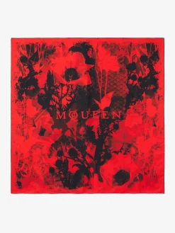 Women's Floral Scarf in Red/Black