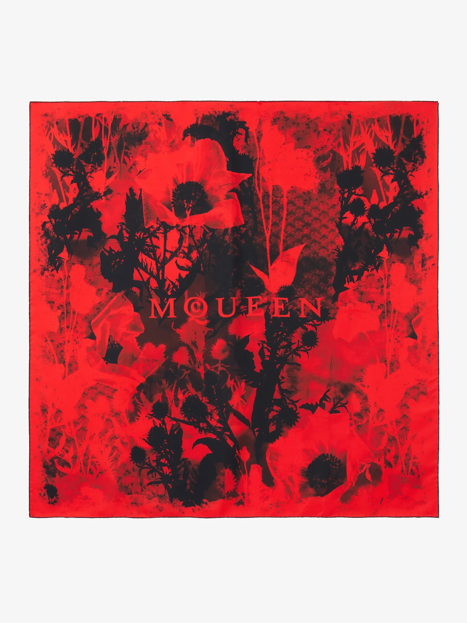 Women's Floral Scarf in Red/Black