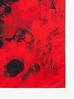 Women's Floral Scarf in Red/Black