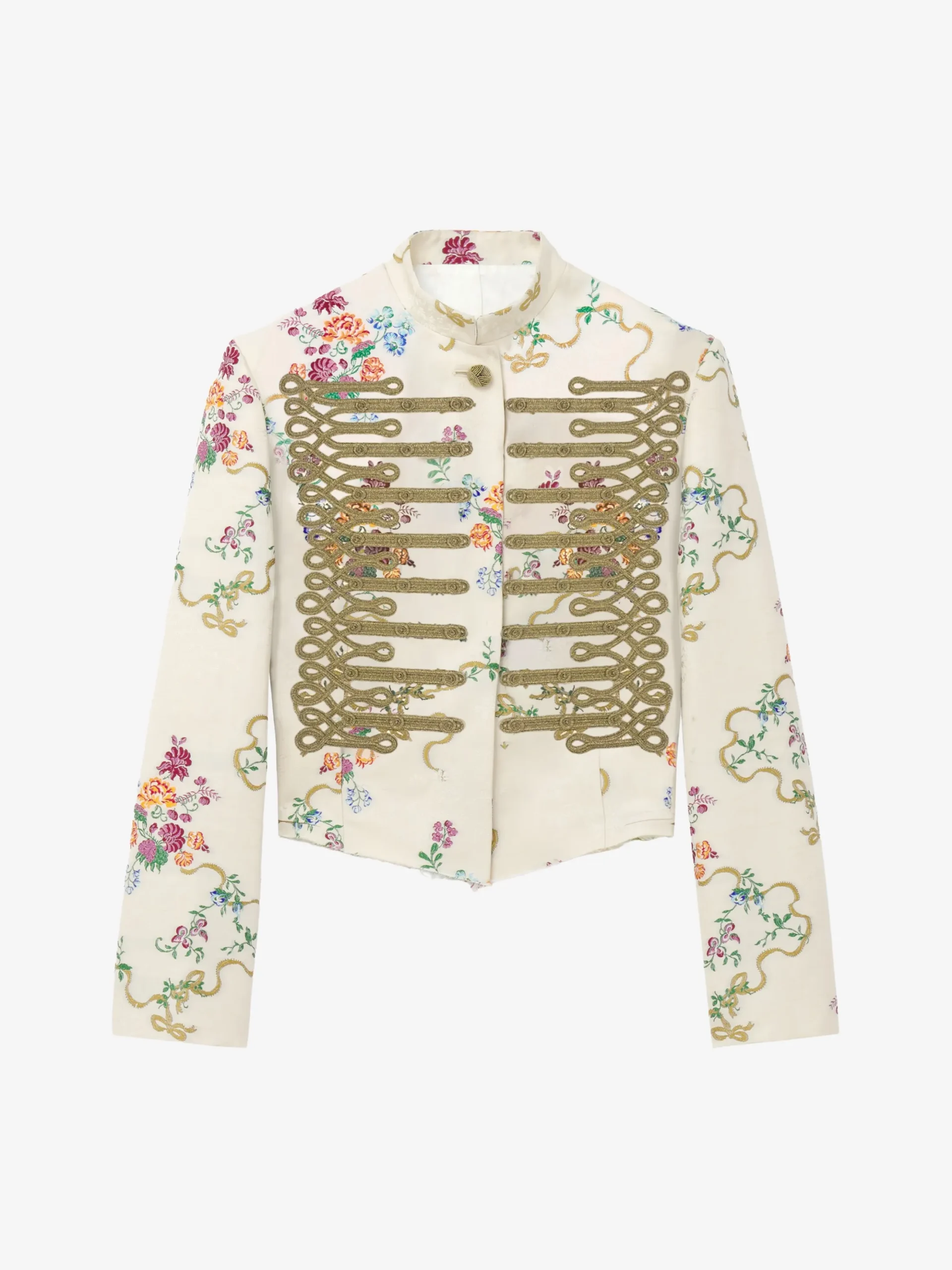 Women's Frogging Embroidery Floral Jacket in Multicolor