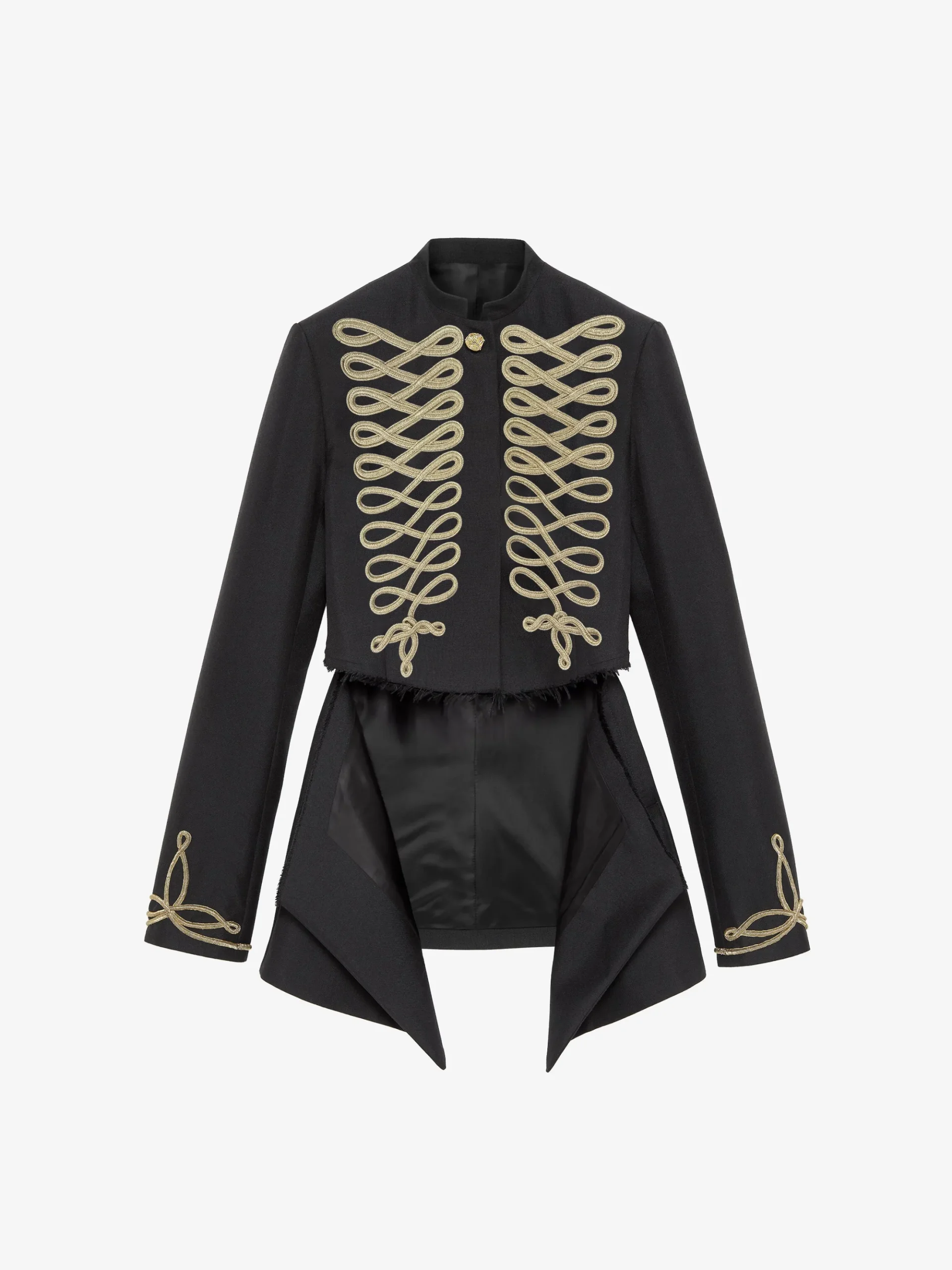Women's Frogging Embroidery Jacket in Black/Gold