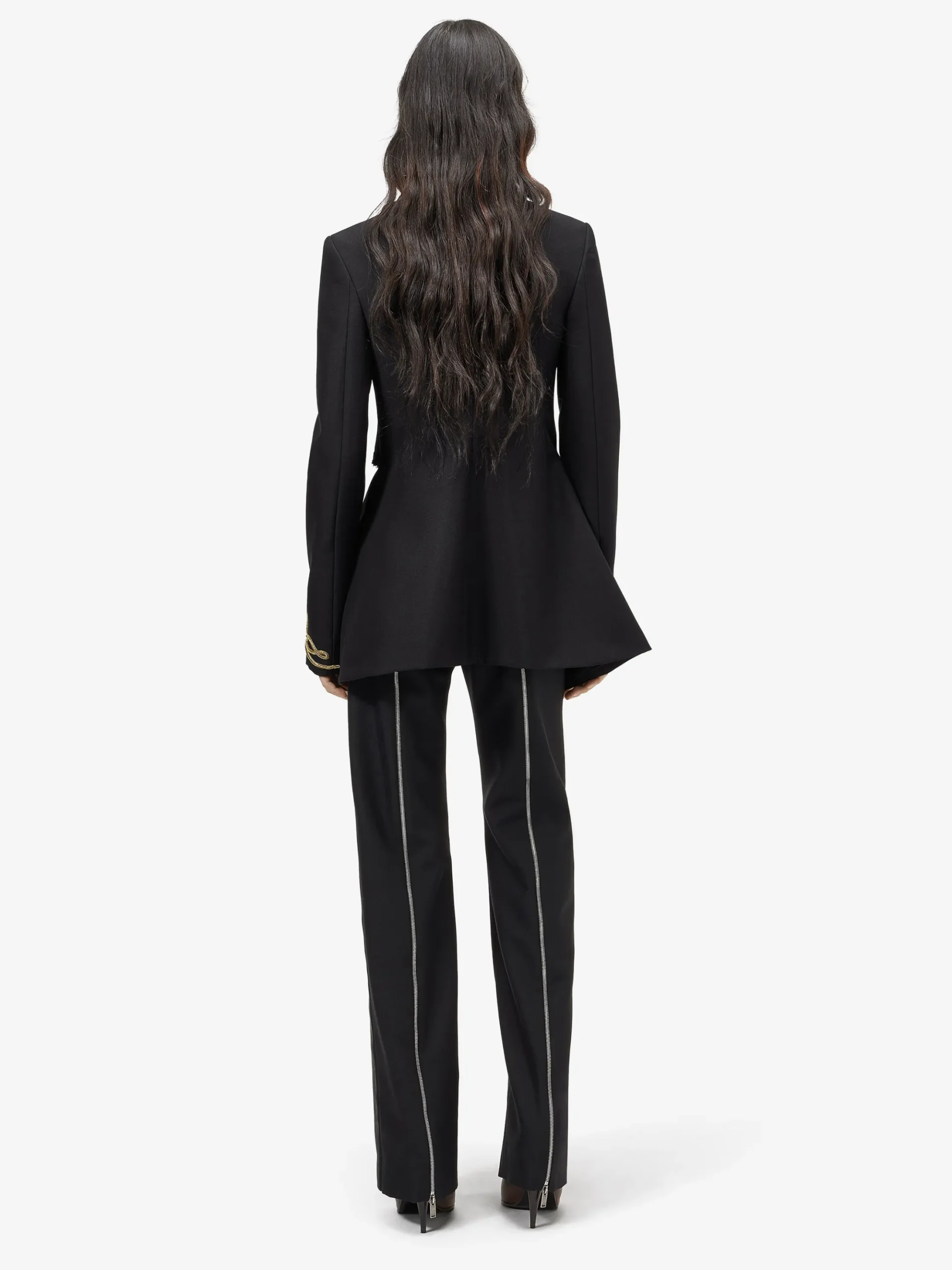 Women's Frogging Embroidery Jacket in Black/Gold