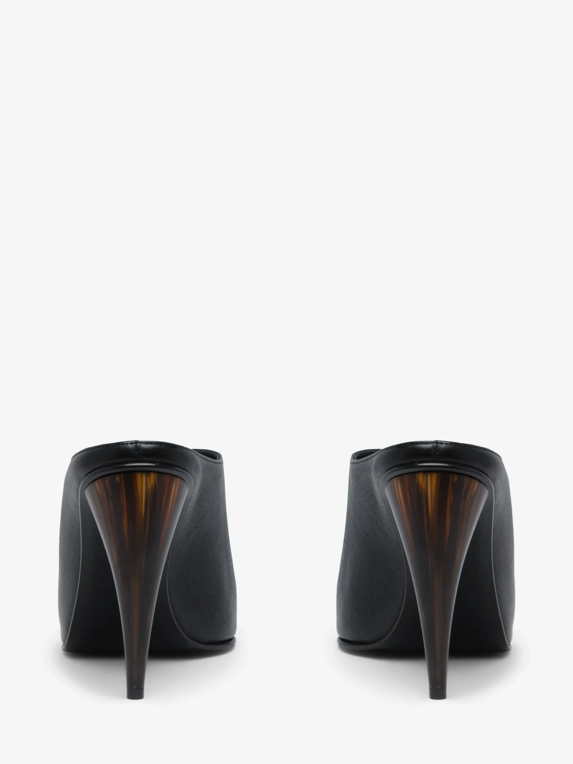 Women's Horn Heel Mule in Black