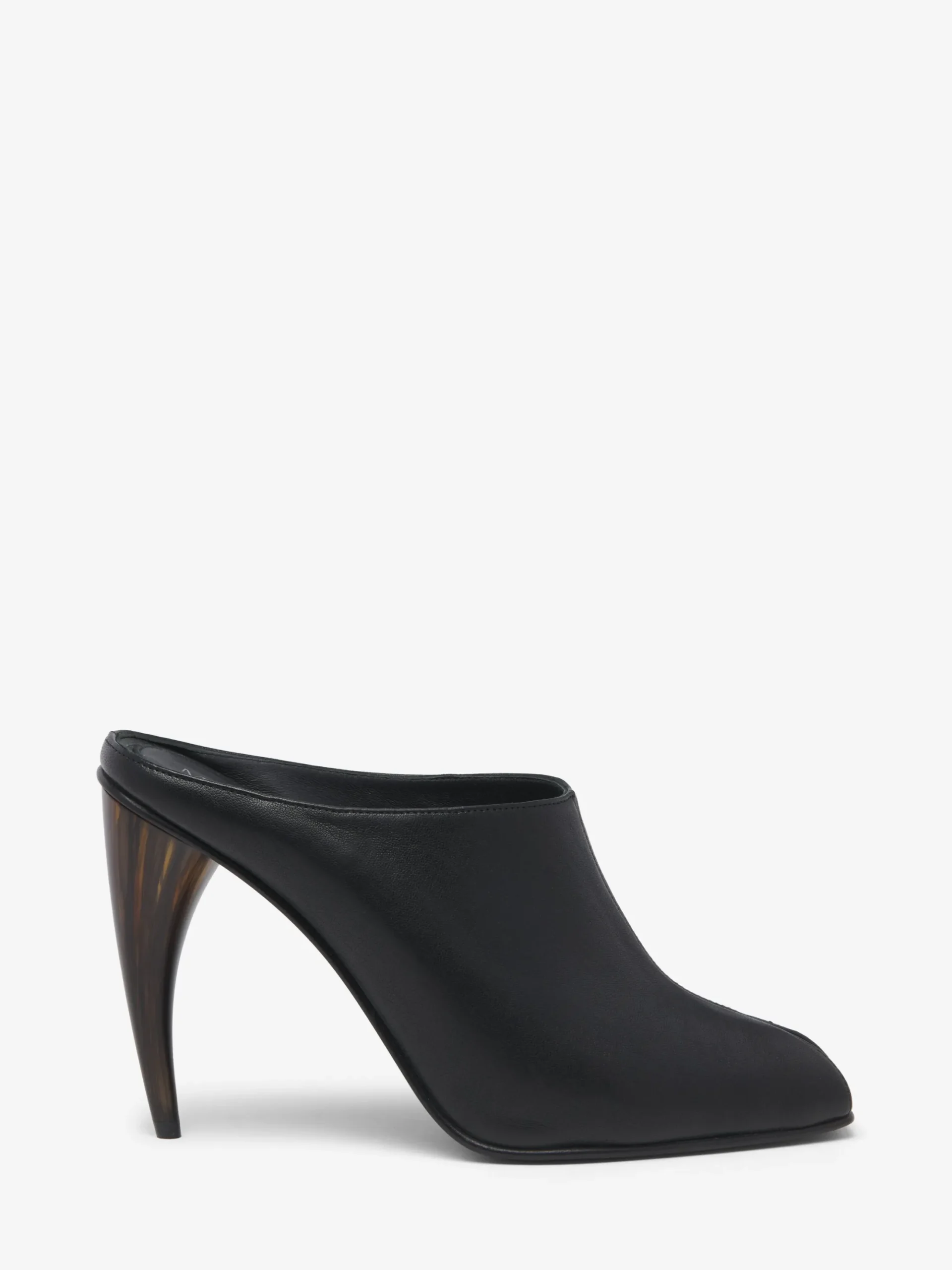 Women's Horn Heel Mule in Black