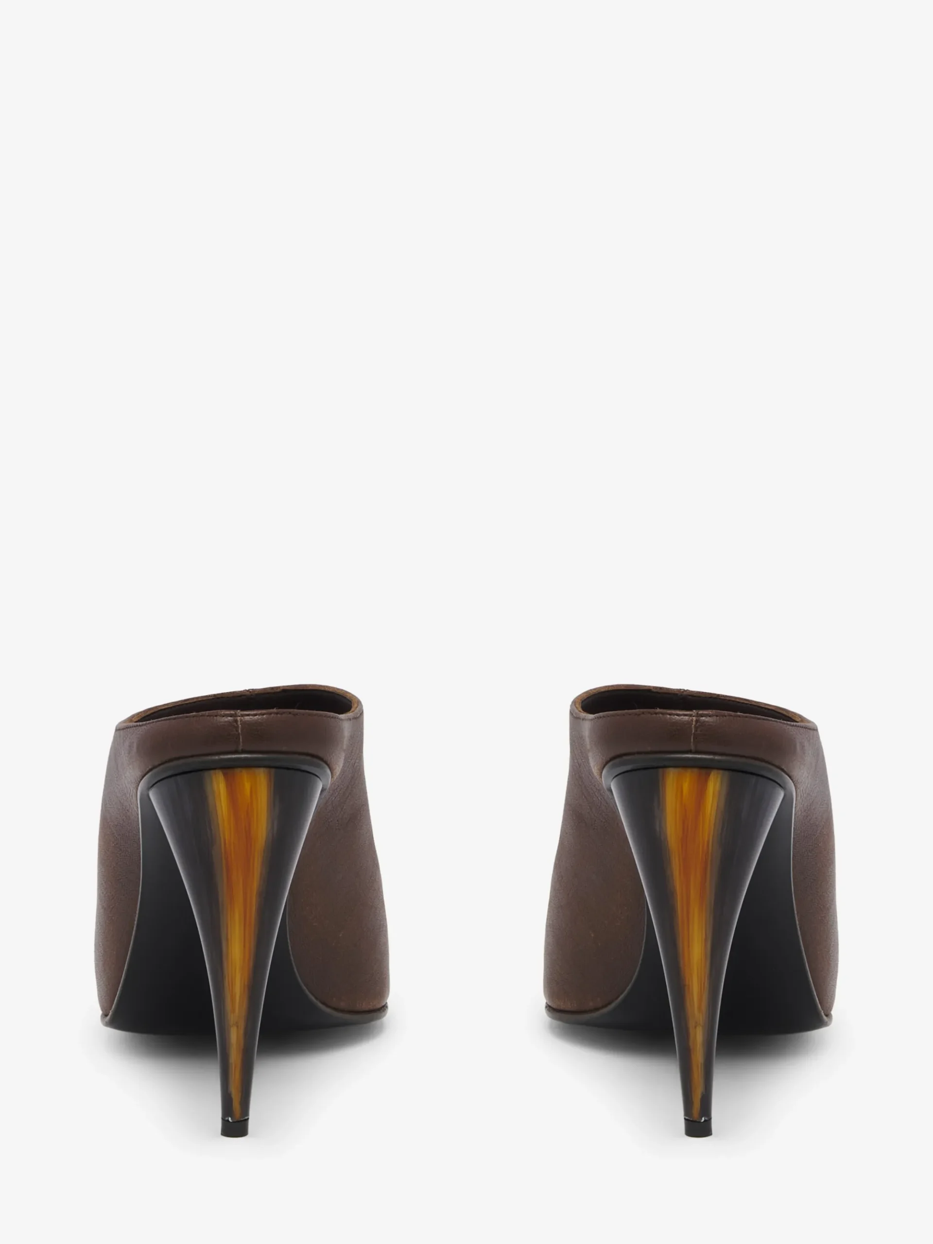 Women's Horn Heel Mule in Brown