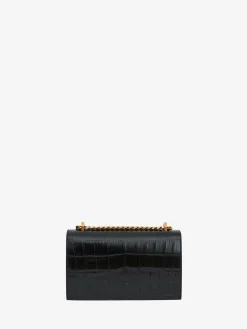 Women's Jewelled Satchel in Black