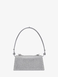 Women's Jewelled Shoulder Mini in Silver-finish