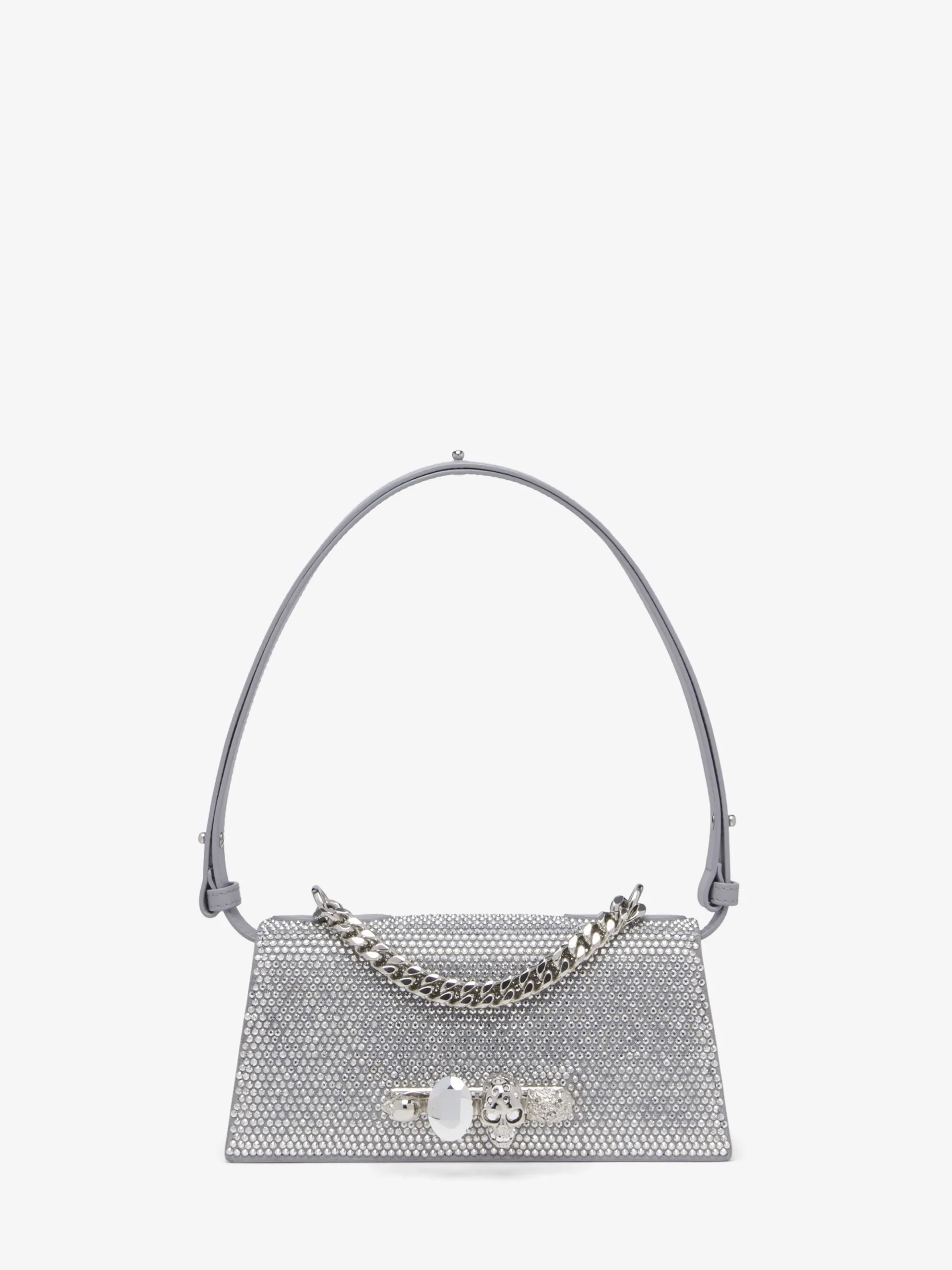 Women's Jewelled Shoulder Mini in Silver-finish