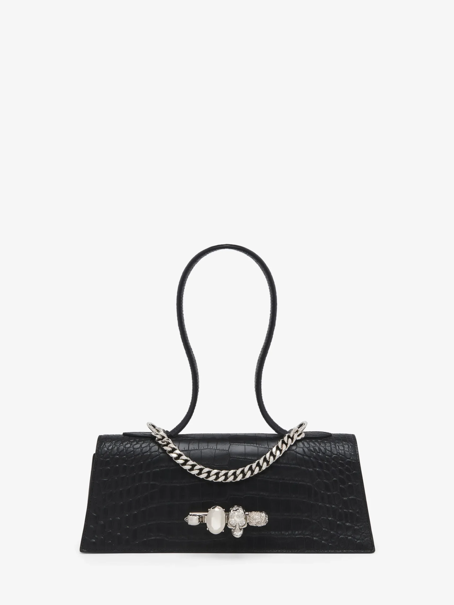 Women's Jewelled Top Handle in Black