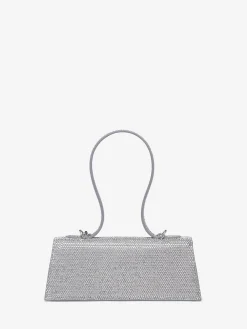 Women's Jewelled Top Handle in Silver-finish