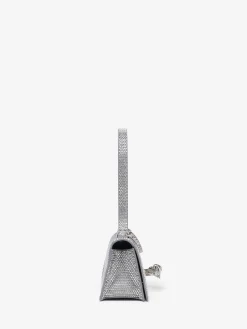 Women's Jewelled Top Handle in Silver-finish