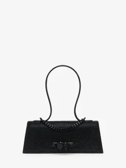 Women's Jewelled Top Handle in Black