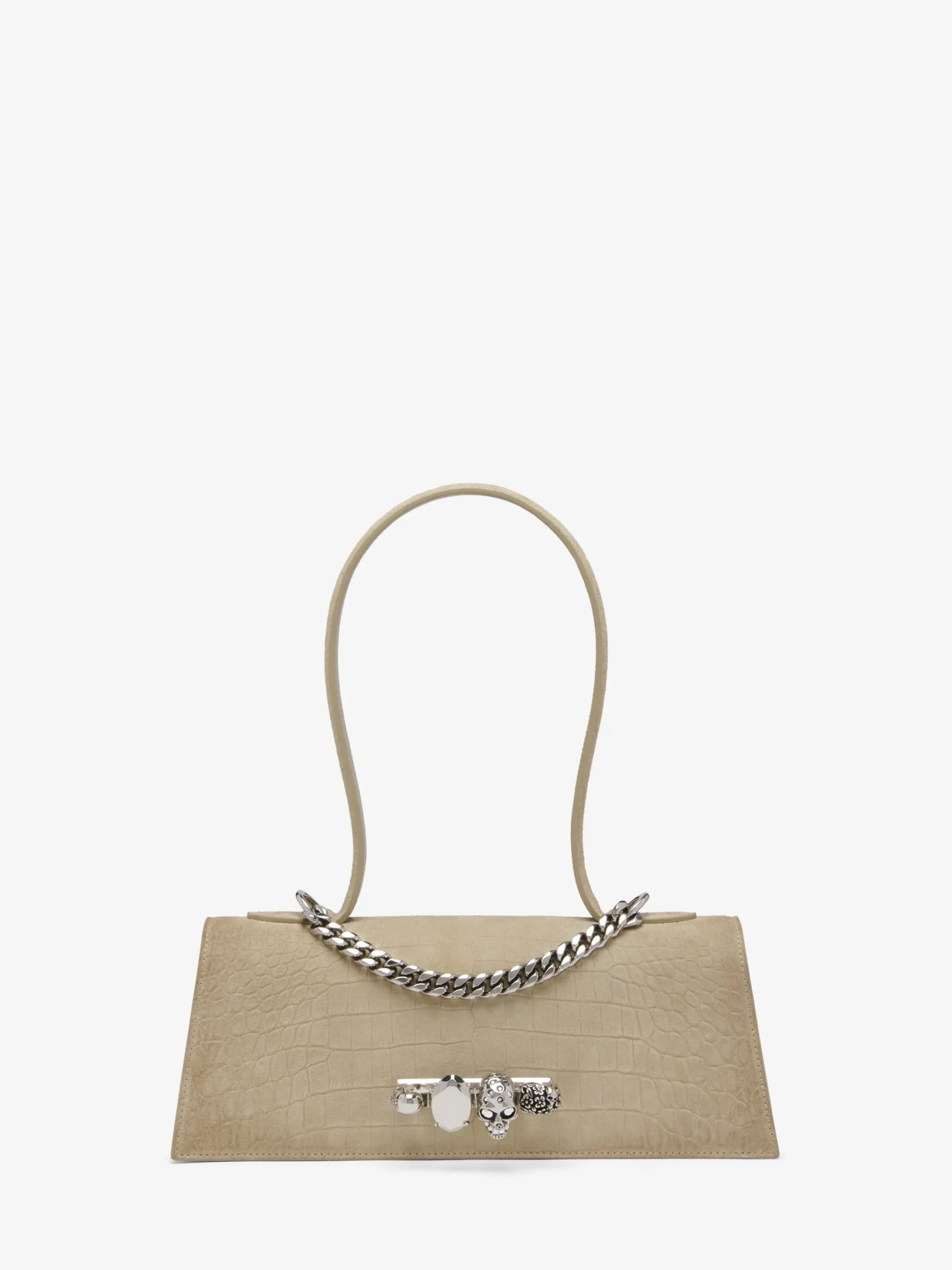 Women's Jewelled Top Handle in Light Brown