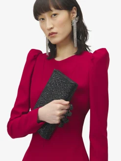 Women's Knuckle Flat Pouch in Black