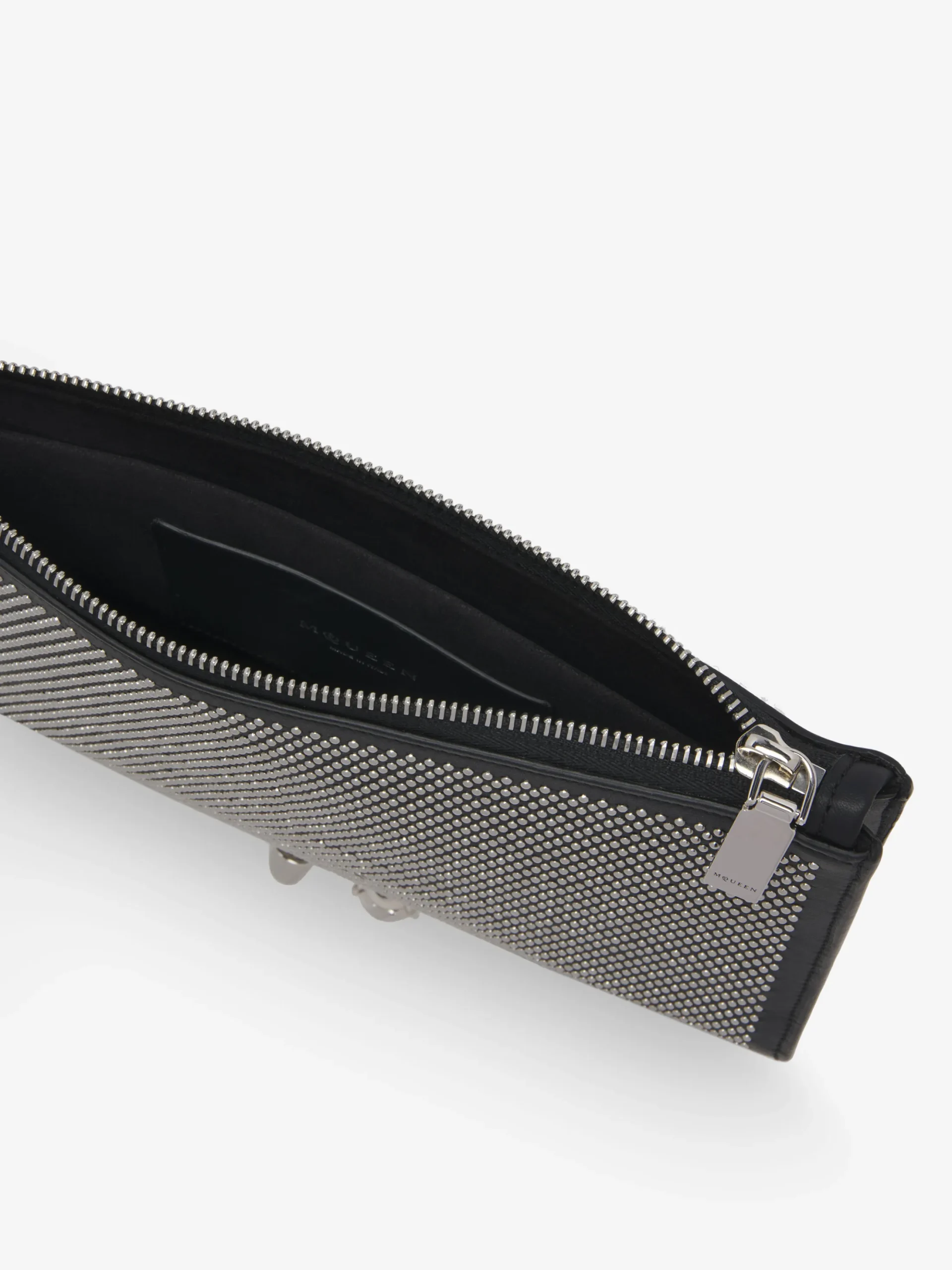 Women's Knuckle Flat Pouch in Black/Silver