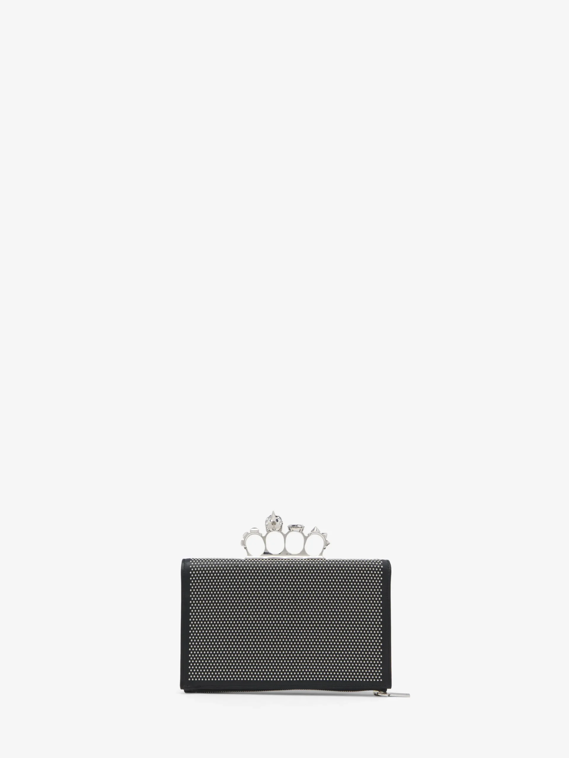 Women's Knuckle Flat Pouch in Black/Silver
