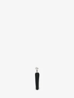 Women's Knuckle Flat Pouch in Black/Silver