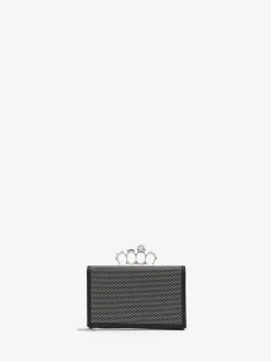 Women's Knuckle Flat Pouch in Black/Silver