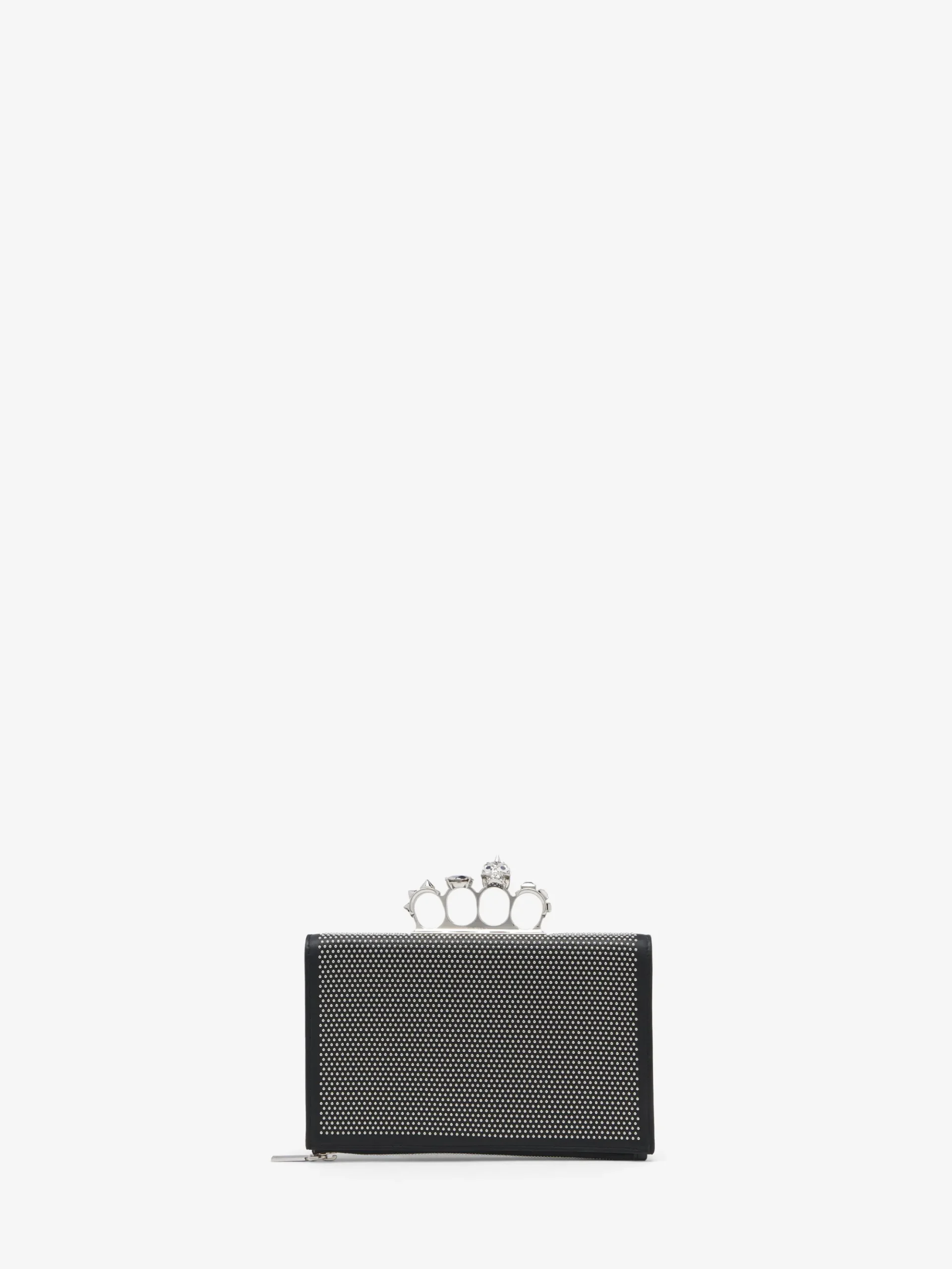 Women's Knuckle Flat Pouch in Black/Silver
