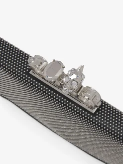 Women's Knuckle Flat Pouch in Black/Silver