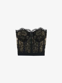 Women's Lace Corset in Black