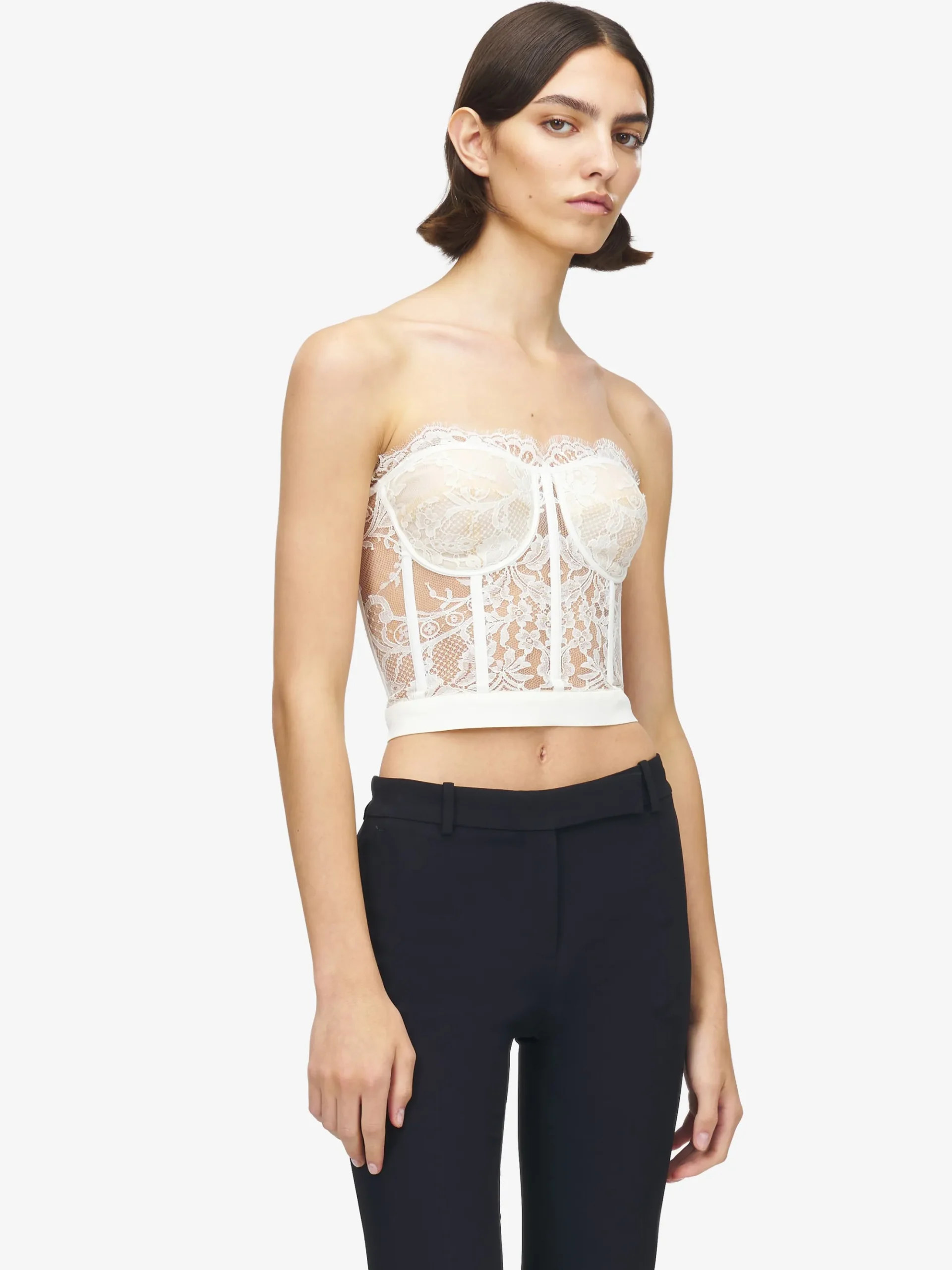 Women's Lace Corset in White